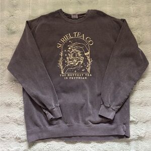 Comfort Colors Surriel Tea Co Sweatshirt in Charcoal Grey - ACOTAR